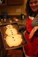 I made this awesome snowman pizza