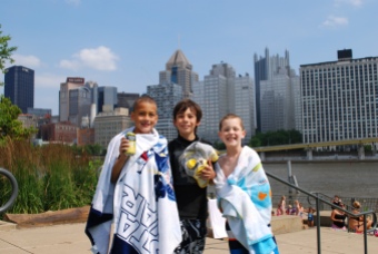 The boys in downtown Pittsburgh